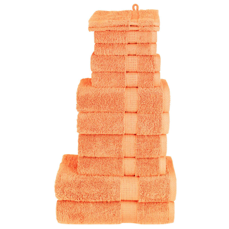 Afbeelding laden in galerijviewer, Vidaxl 12-delige handdoekenset solund 600 g m² oranje
