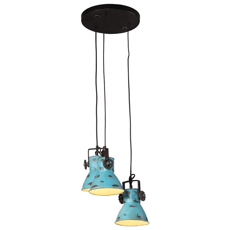 Afbeelding laden in galerijviewer, Vidaxl hanglamp 25 w e27 30x30x100 cm verweerd blauw