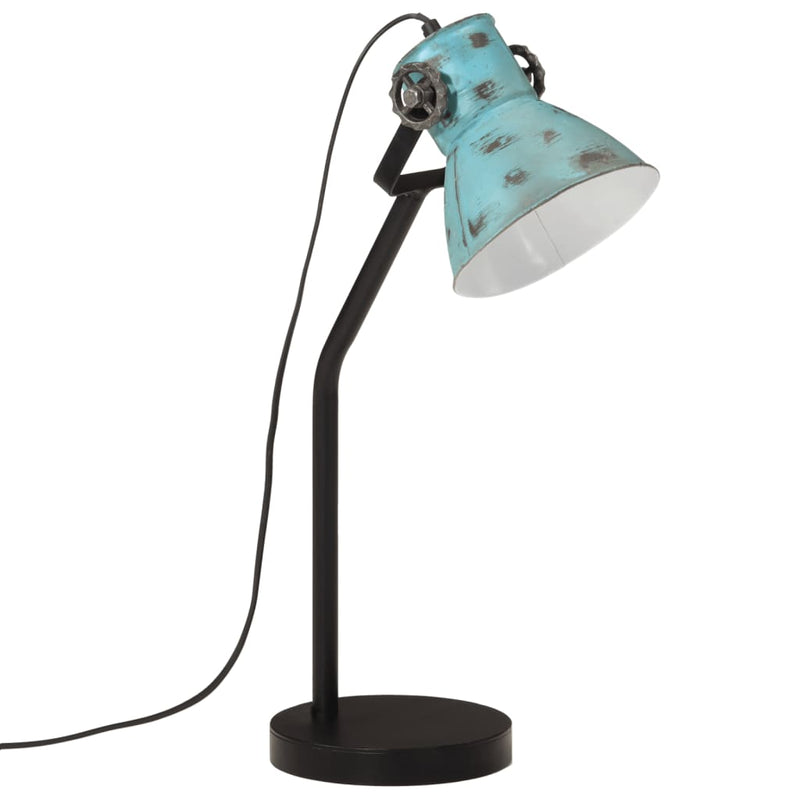 Afbeelding laden in galerijviewer, Vidaxl bureaulamp 25 w e27 17x17x60 cm verweerd blauw