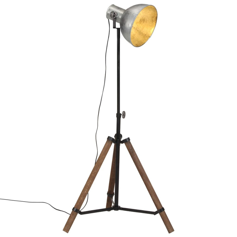 Afbeelding laden in galerijviewer, Vidaxl vloerlamp 25 w e27 75x75x90-150 cm vintage zilverkleurig