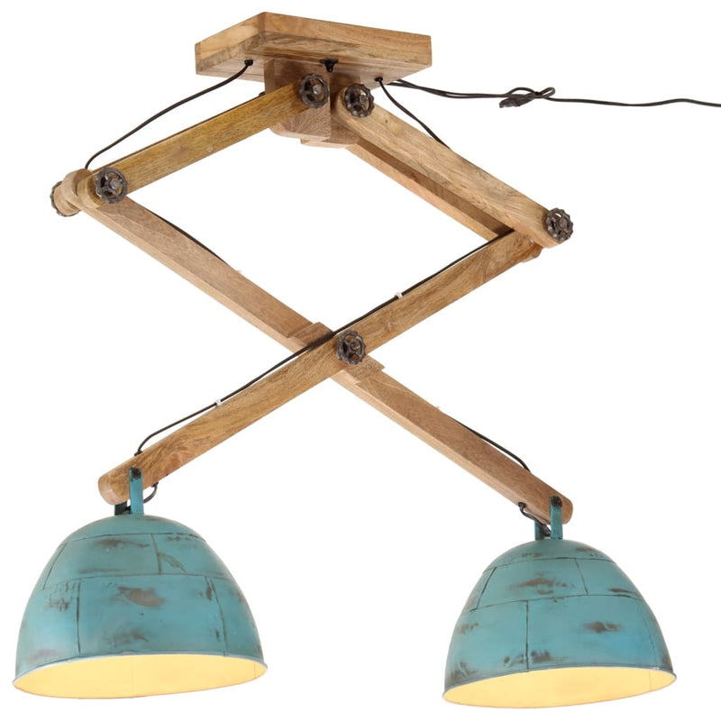 Afbeelding laden in galerijviewer, Vidaxl plafondlamp 25 w e27 29x18x85 cm verweerd blauw