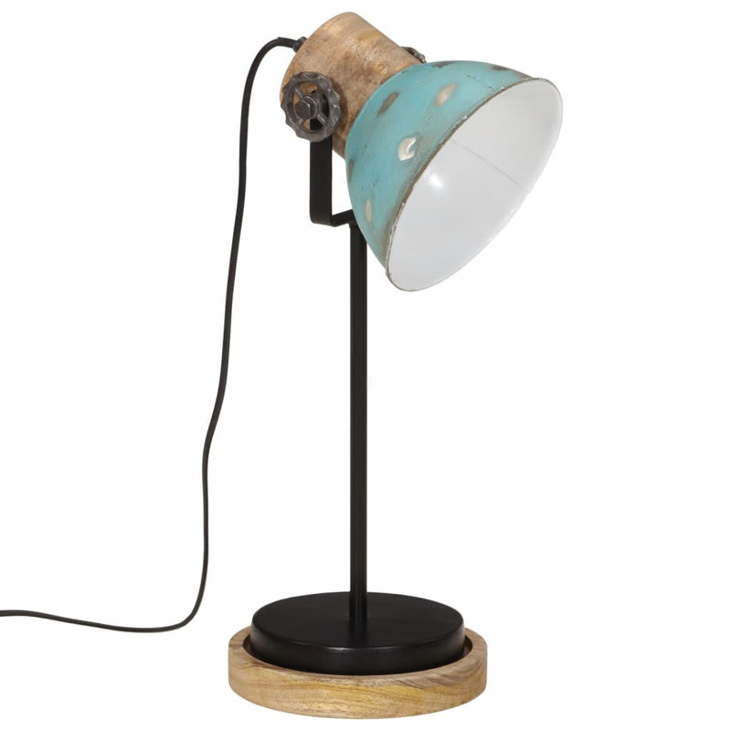 Afbeelding laden in galerijviewer, Vidaxl bureaulamp 25 w e27 17x17x50 cm verweerd blauw