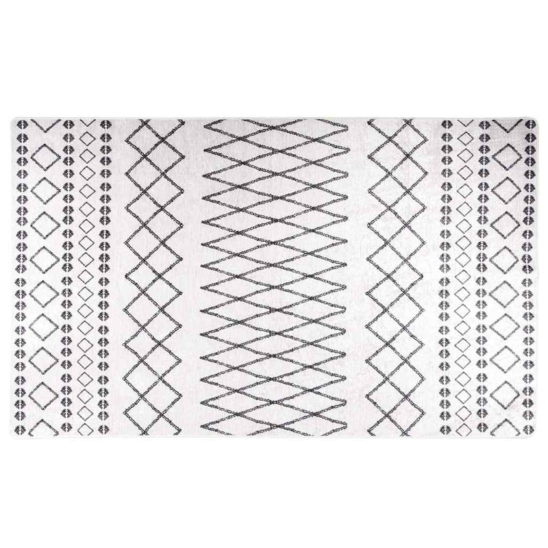 Afbeelding laden in galerijviewer, Vidaxl vloerkleed wasbaar anti-slip 120x170 cm zwart en wit