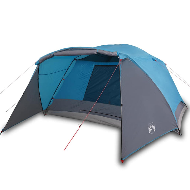 Afbeelding laden in galerijviewer, Vidaxl tent met luifel 4-persoons waterdicht blauw