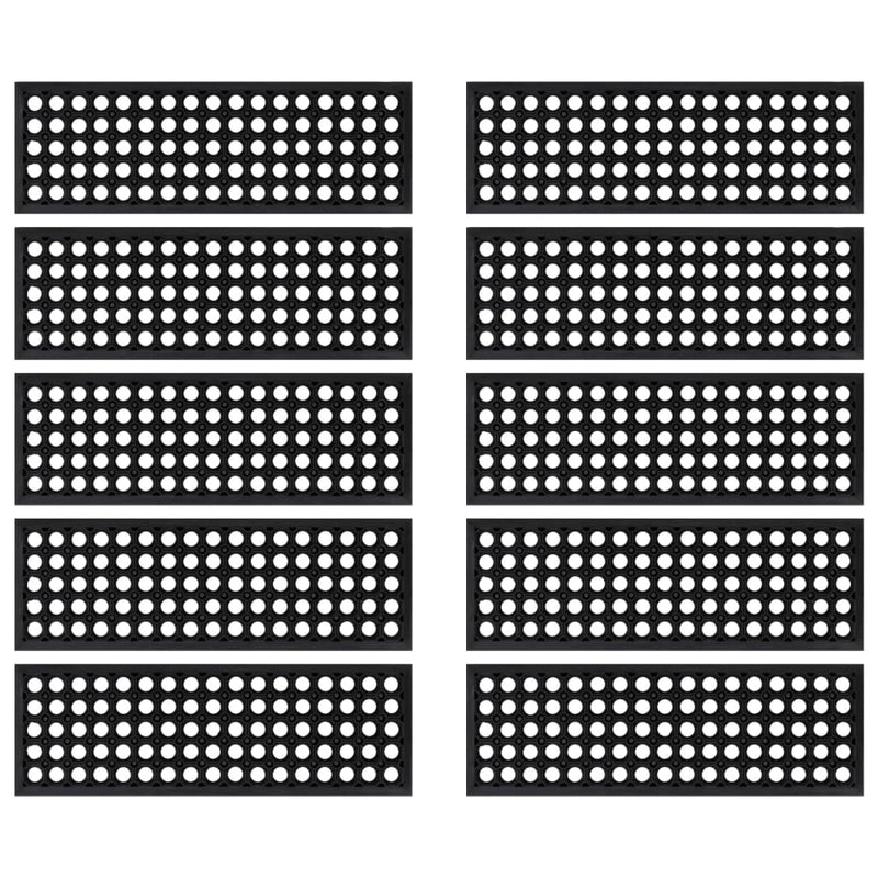 Afbeelding laden in galerijviewer, Vidaxl trapmatten 10 st 25x75 cm rubber