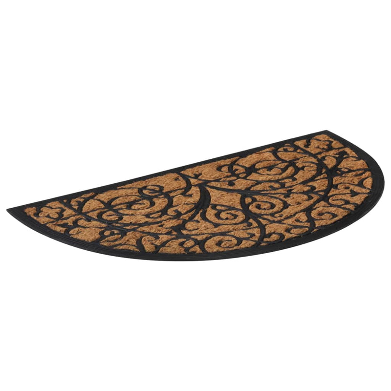 Afbeelding laden in galerijviewer, Vidaxl deurmat halfrond 45x75 cm rubber en kokosvezel