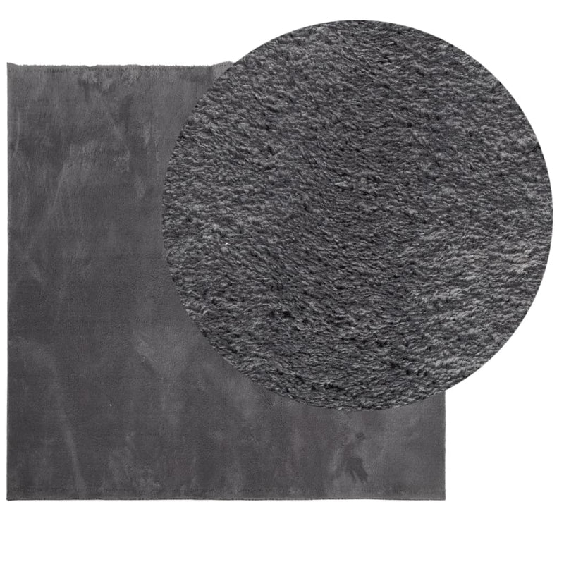 Afbeelding laden in galerijviewer, Vidaxl vloerkleed huarte laagpolig zacht wasbaar 120x120 cm antraciet