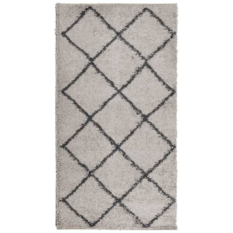 Afbeelding laden in galerijviewer, Vidaxl vloerkleed pamplona shaggy hoogpolig 80x150 cm beige antraciet