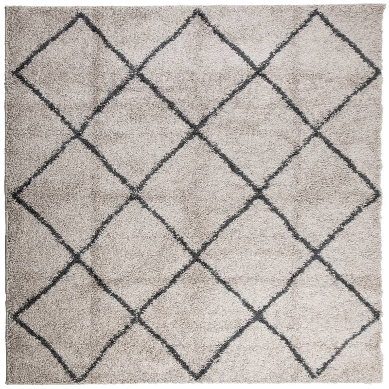 Afbeelding laden in galerijviewer, Vidaxl vloerkleed pamplona shaggy hoogpolig 120x120 cm beige antraciet