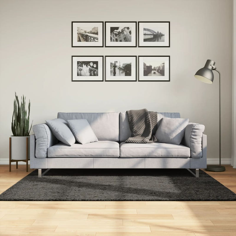 Afbeelding laden in galerijviewer, Vidaxl vloerkleed istan hoogpolig glanzend 120x170 cm antracietkleurig