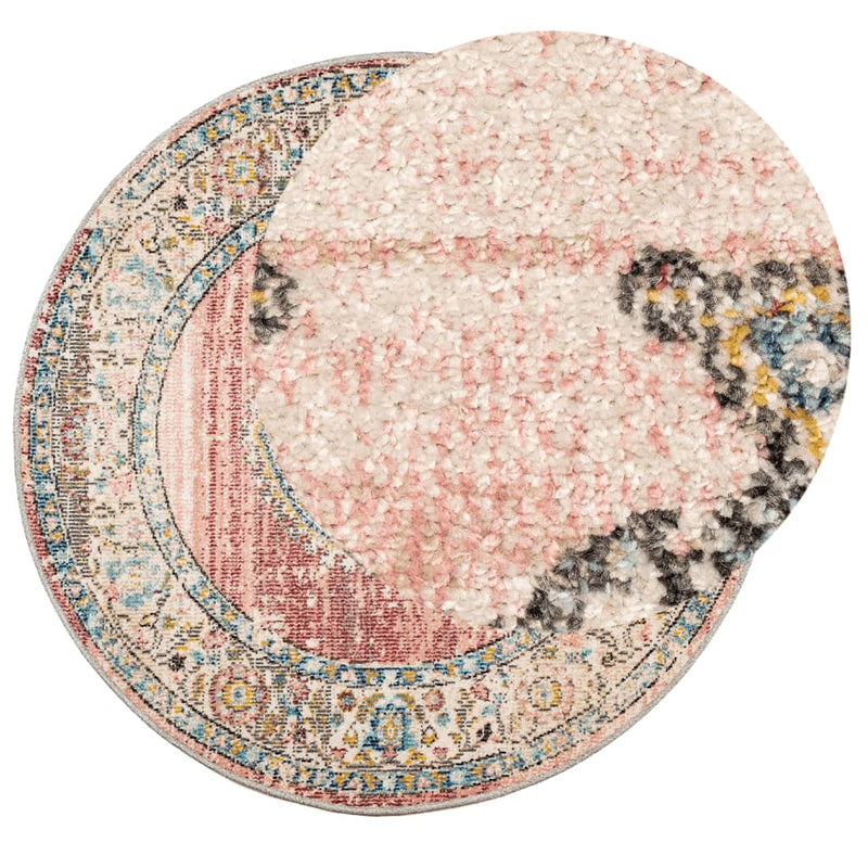 Afbeelding laden in galerijviewer, Vidaxl vloerkleed arbizu binnen en buiten vintage stijl ø 200 cm