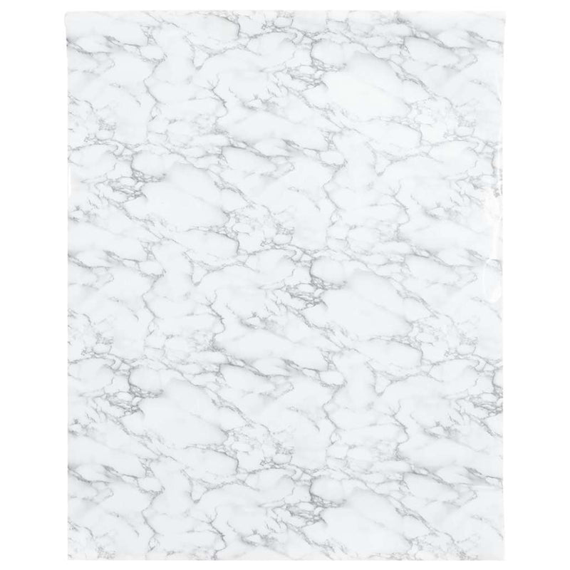 Afbeelding laden in galerijviewer, Vidaxl meubelfolie zelfklevend 90x500 cm pvc marmerwit