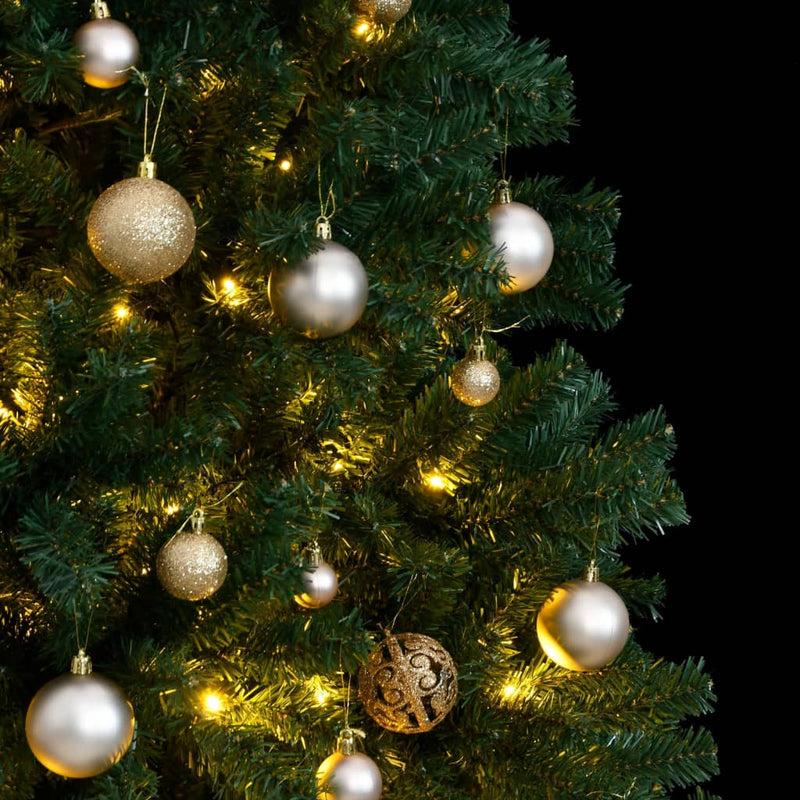 Afbeelding laden in galerijviewer, VidaXL Kunstkerstboom met scharnieren 300 LED's en kerstballen 210 cm