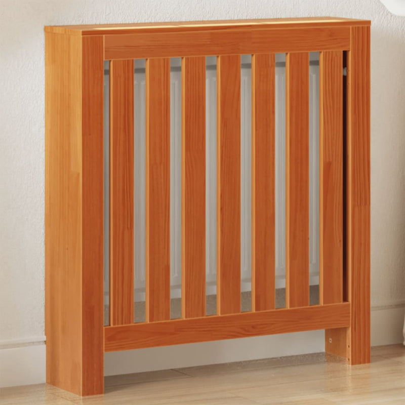 Afbeelding laden in galerijviewer, Vidaxl radiatorombouw 79,5x19x84 cm massief grenenhout wasbruin