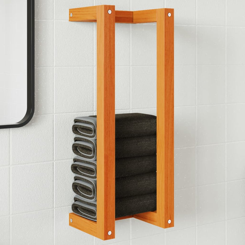 Afbeelding laden in galerijviewer, Vidaxl handdoekenrek 23x18x60 cm massief grenenhout wasbruin