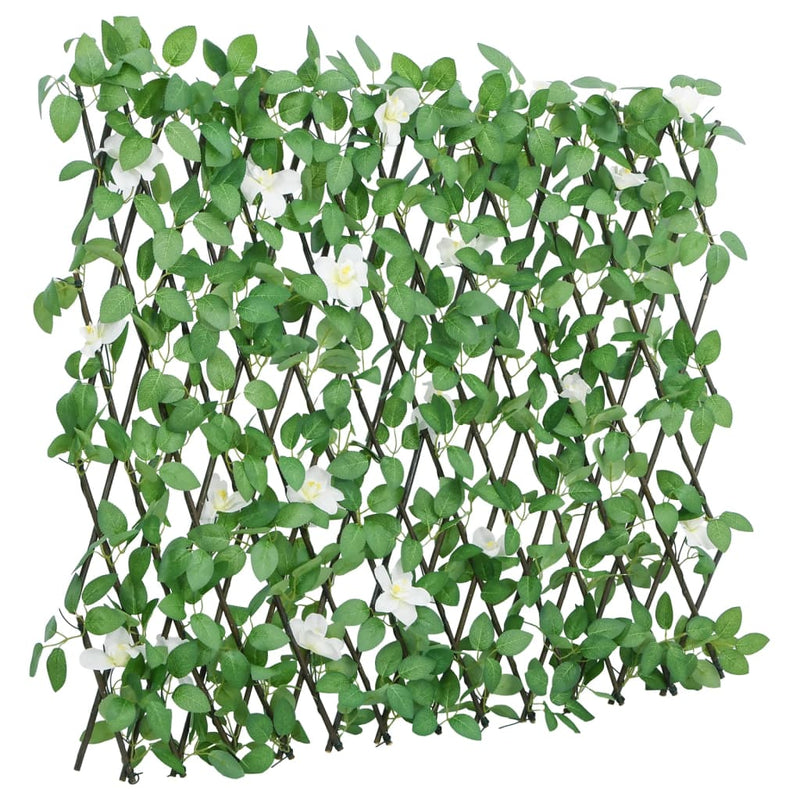 Afbeelding laden in galerijviewer, Vidaxl kunstplant klimop op latwerk uittrekbaar 186x30 cm groen