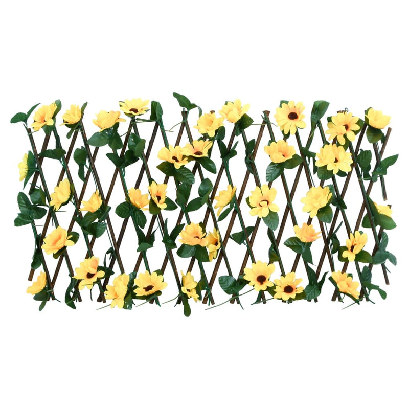 Afbeelding laden in galerijviewer, Vidaxl kunstplant klimop op latwerk 5 st uittrekbaar 180x20 cm geel