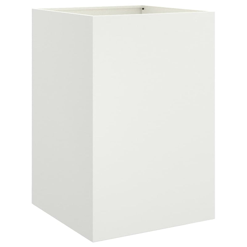 Afbeelding laden in galerijviewer, Vidaxl plantenbak 52x48x75 cm staal wit