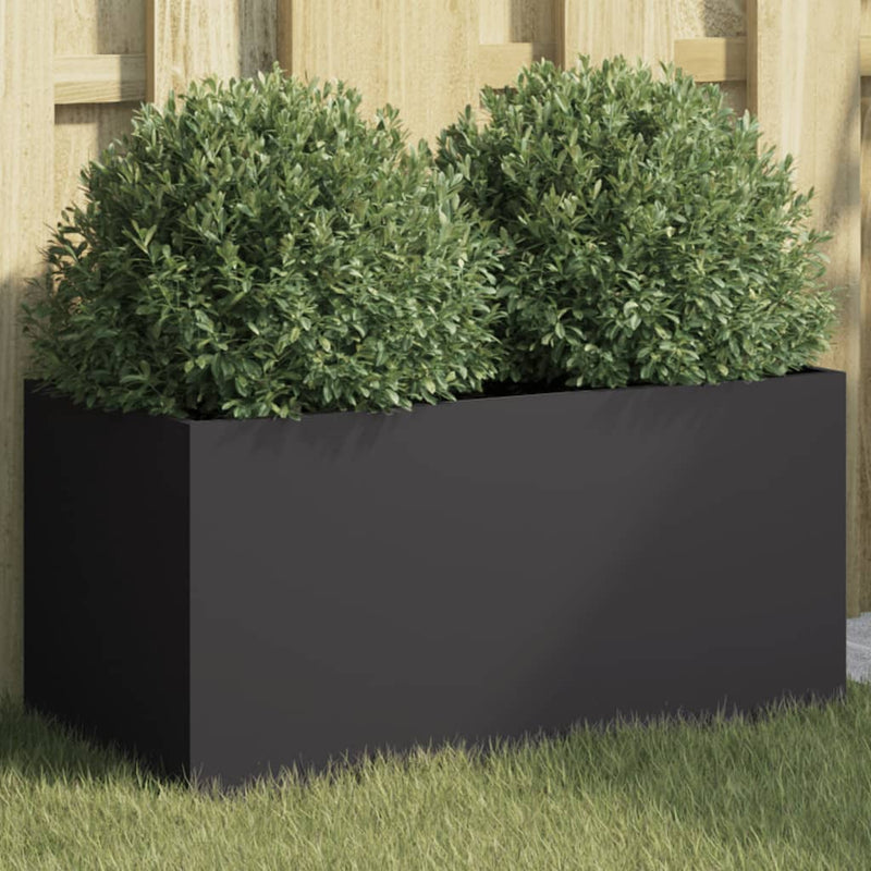 Afbeelding laden in galerijviewer, Vidaxl plantenbak 62x30x29 cm staal zwart