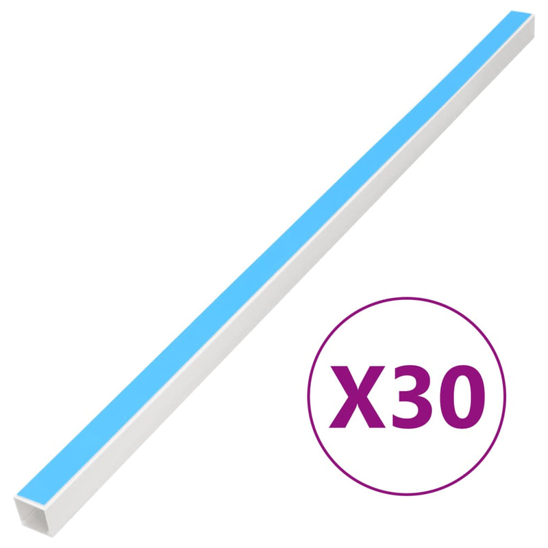 Afbeelding laden in galerijviewer, Vidaxl kabelgoot zelfklevend 20x10 mm 30 m pvc