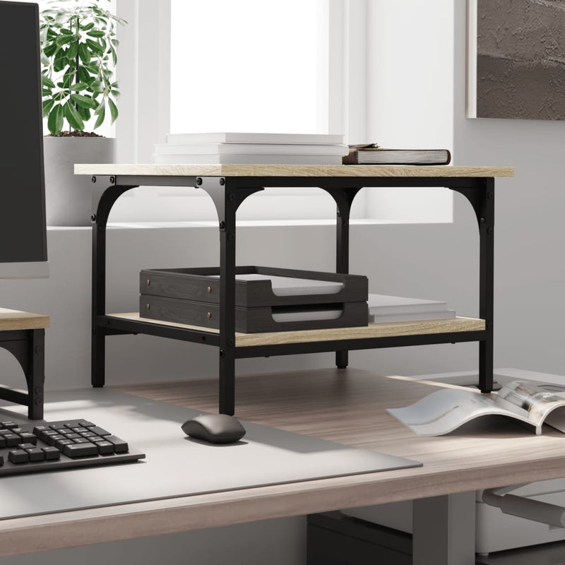 Afbeelding laden in galerijviewer, Vidaxl printerkastje 2-laags 50x40x38 cm bewerkt hout sonoma eiken