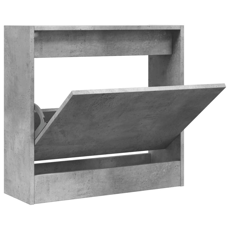 Afbeelding laden in galerijviewer, Vidaxl schoenenkast 60x21x57 cm bewerkt hout betongrijs
