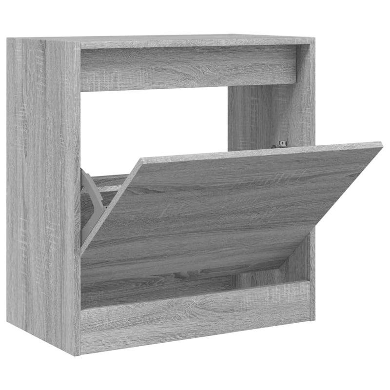 Afbeelding laden in galerijviewer, Vidaxl schoenenkast 60x34x63,5 cm bewerkt hout grijs sonoma eikenkleur