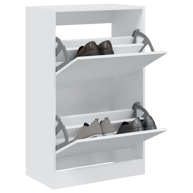 Afbeelding laden in galerijviewer, Vidaxl schoenenkast 60x34x96,5 cm bewerkt hout wit