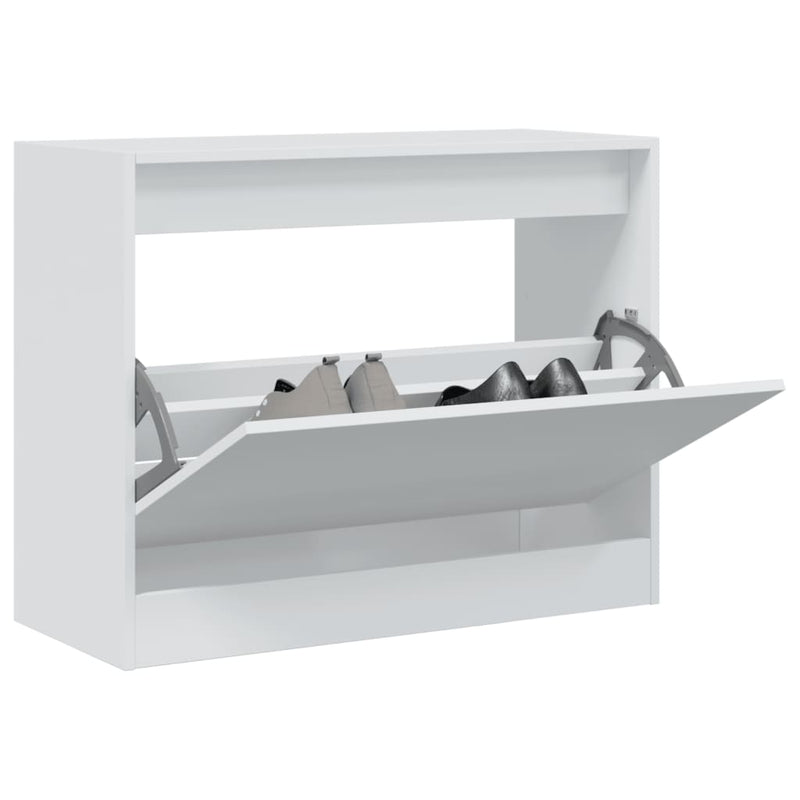 Afbeelding laden in galerijviewer, Vidaxl schoenenkast 80x34x63 cm bewerkt hout wit