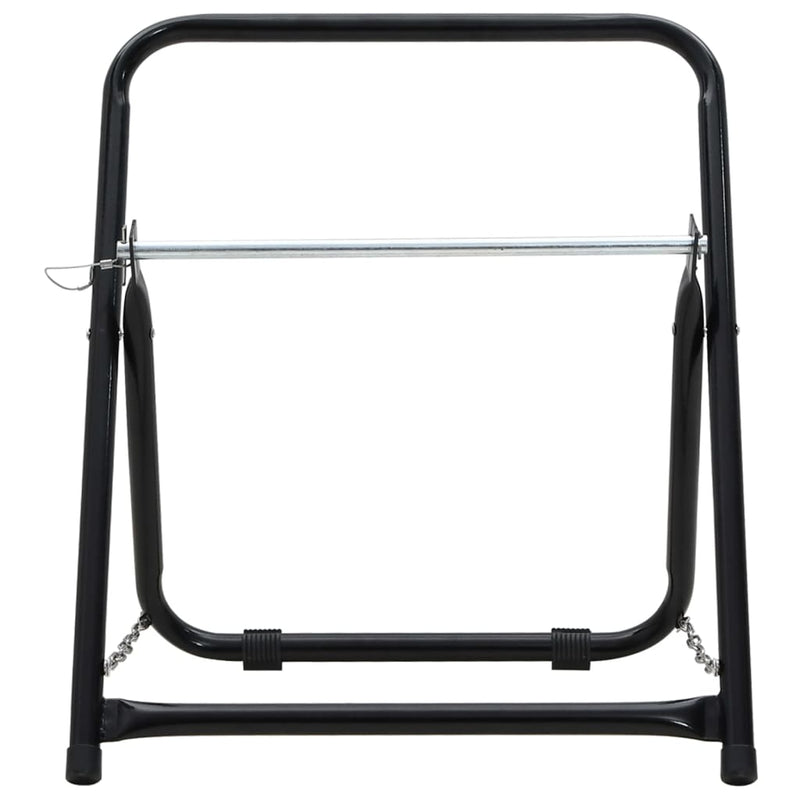 Afbeelding laden in galerijviewer, Vidaxl slanghaspelwagen 48 cm 45 kg gepoedercoat staal zwart
