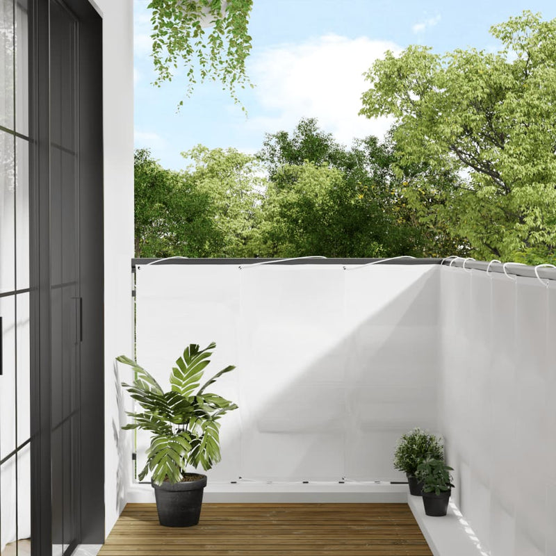 Afbeelding laden in galerijviewer, Vidaxl balkonscherm 120x700 cm 100% oxford polyester wit
