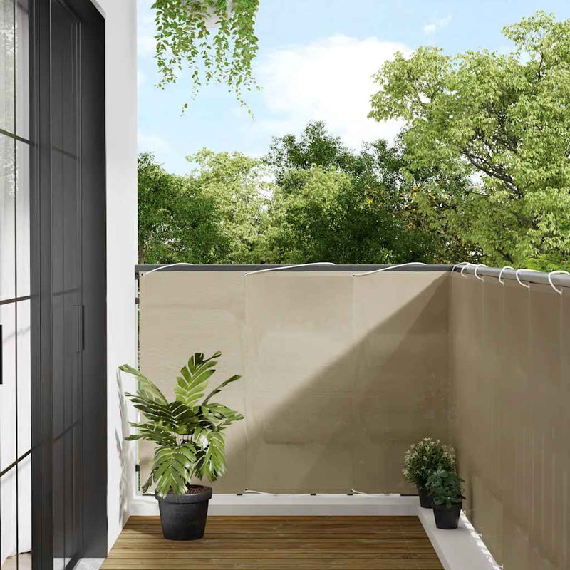 Afbeelding laden in galerijviewer, Vidaxl balkonscherm 120x700 cm 100% oxford polyester beige