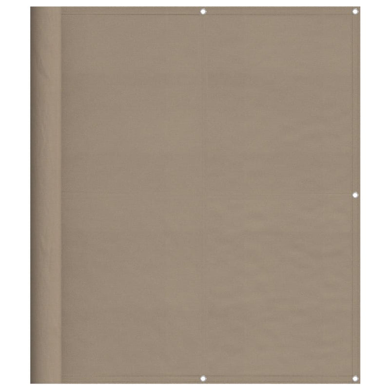 Afbeelding laden in galerijviewer, Vidaxl balkonscherm 120x800 cm 100% oxford polyester taupe