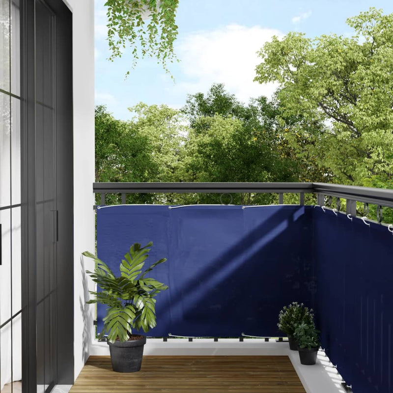 Afbeelding laden in galerijviewer, Vidaxl balkonscherm 90x1000 cm 100% oxford polyester blauw
