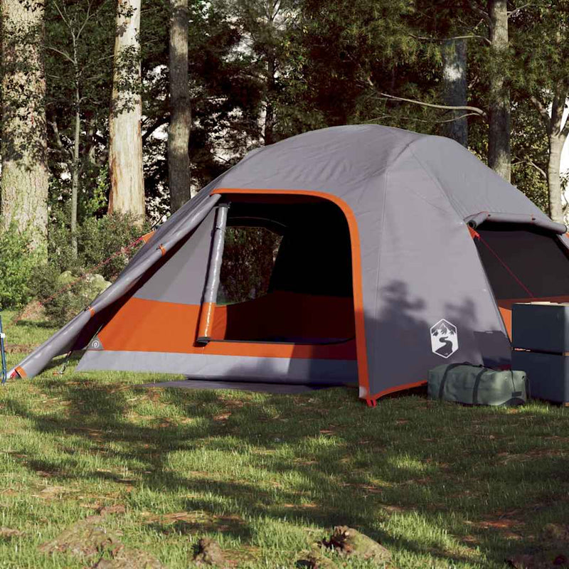 Afbeelding laden in galerijviewer, Vidaxl koepeltent 4-persoons waterdicht grijs