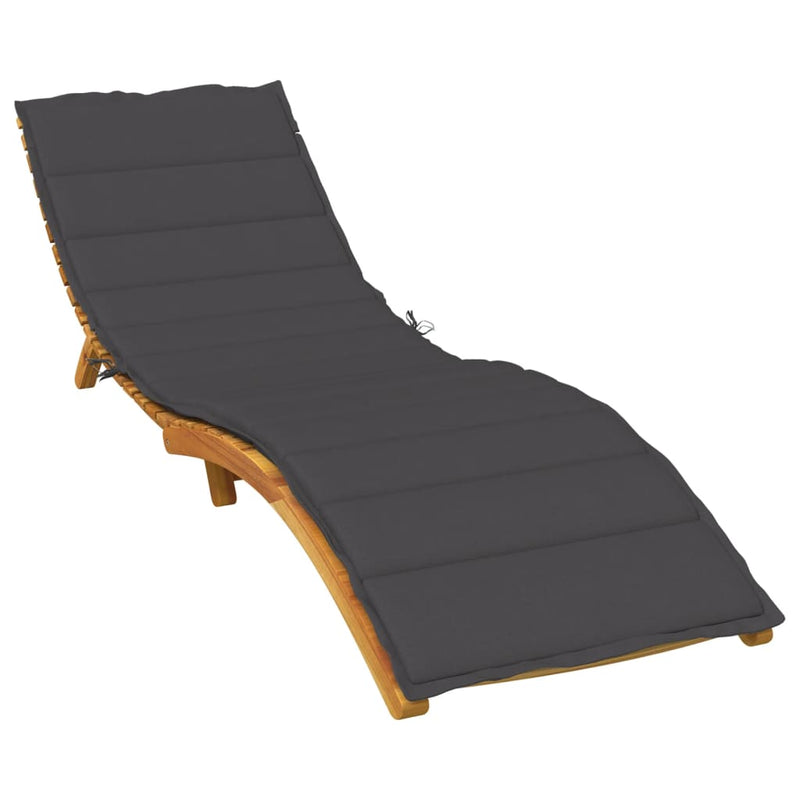 Afbeelding laden in galerijviewer, Vidaxl ligbedkussen 200x70x4 cm stof gemêleerd antracietkleurig