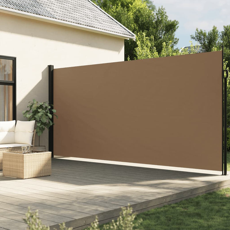 Afbeelding laden in galerijviewer, Vidaxl windscherm uittrekbaar 200x300 cm taupe