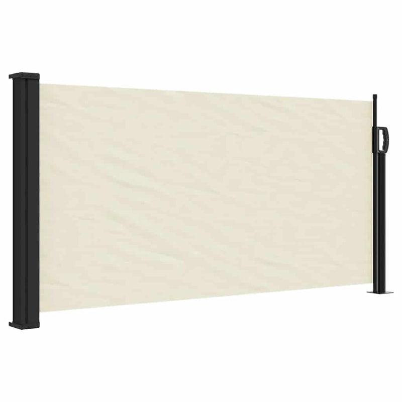 Afbeelding laden in galerijviewer, Vidaxl windscherm uittrekbaar 100x500 cm crèmekleurig