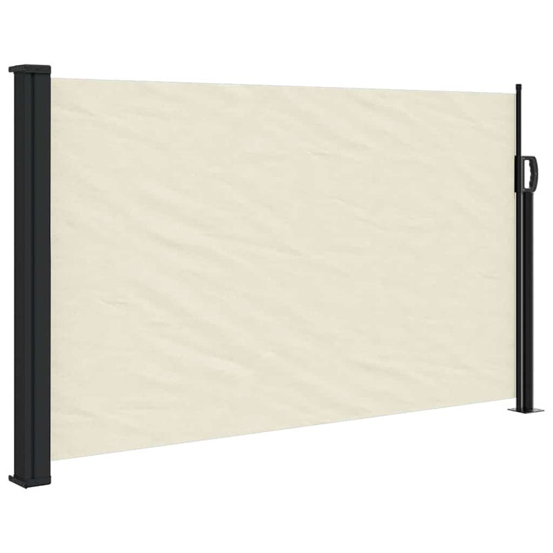 Afbeelding laden in galerijviewer, Vidaxl windscherm uittrekbaar 120x500 cm crèmekleurig