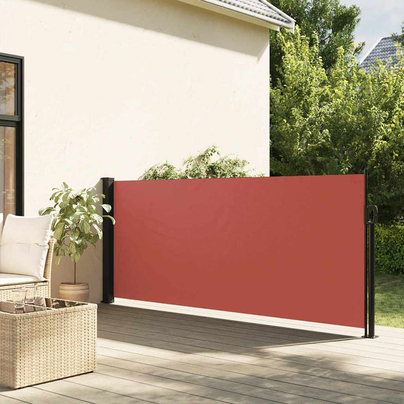 Afbeelding laden in galerijviewer, Vidaxl windscherm uittrekbaar 120x600 cm terracotta