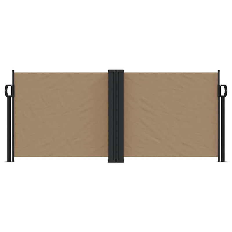 Afbeelding laden in galerijviewer, Vidaxl windscherm uittrekbaar 100x600 cm taupe