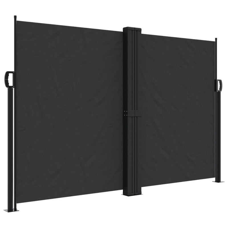 Afbeelding laden in galerijviewer, Vidaxl windscherm uittrekbaar 160x600 cm zwart