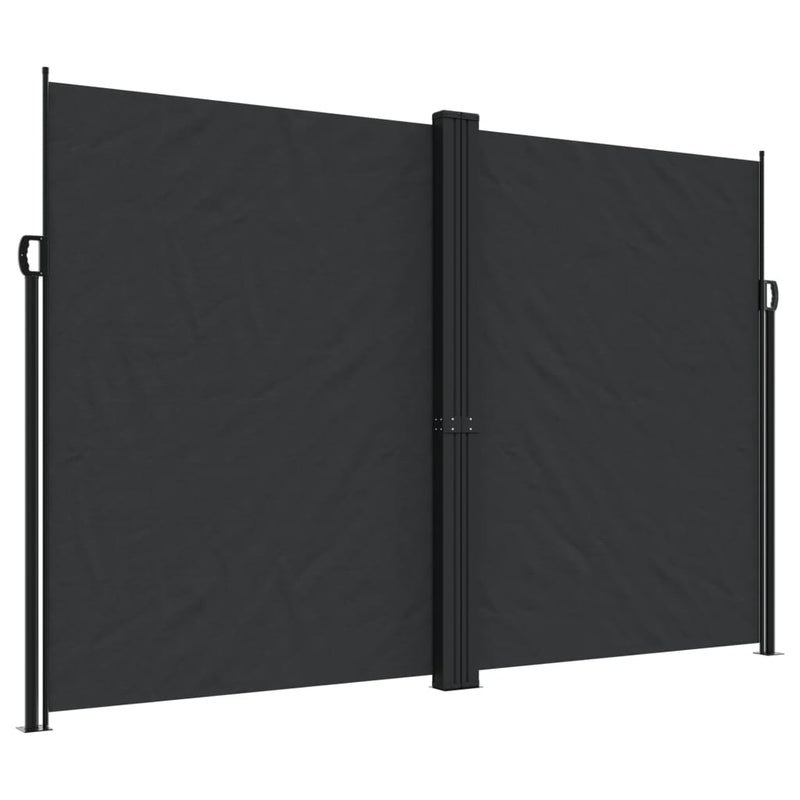 Afbeelding laden in galerijviewer, Vidaxl windscherm uittrekbaar 220x600 cm zwart