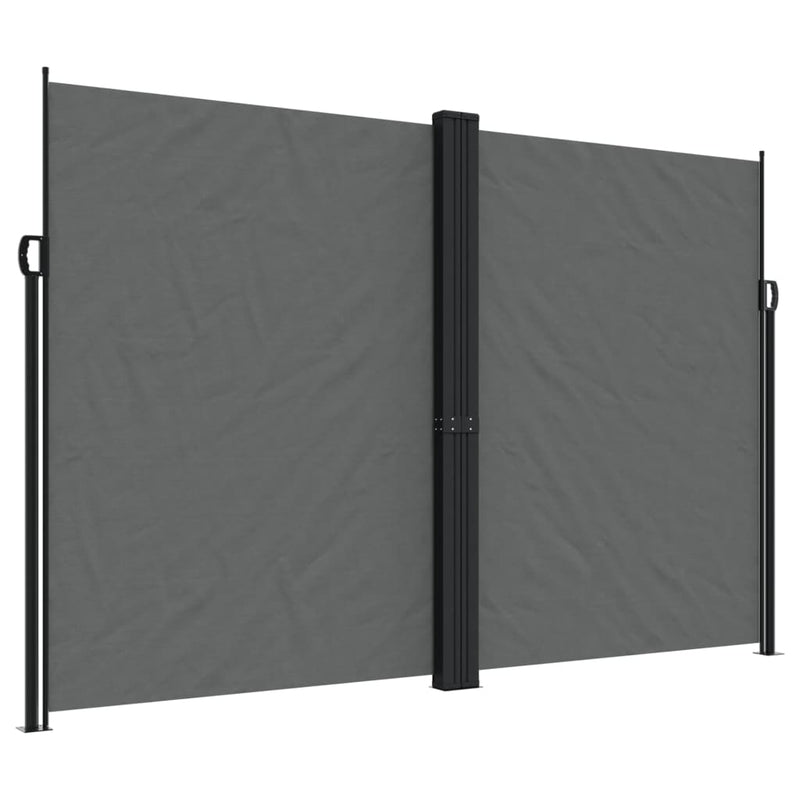 Afbeelding laden in galerijviewer, Vidaxl windscherm uittrekbaar 220x600 cm antracietkleurig