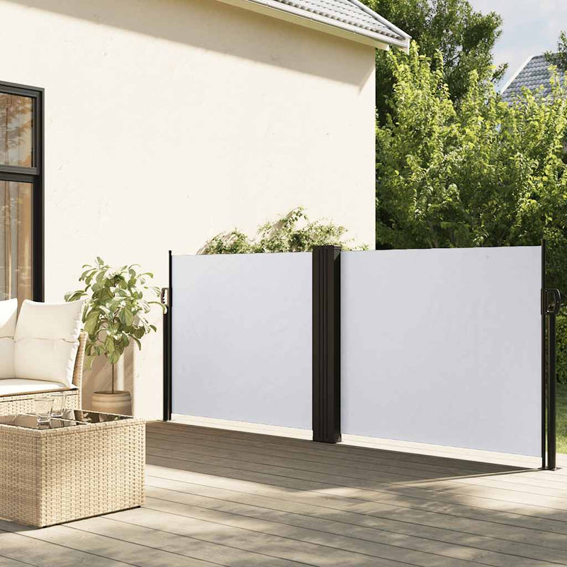 Afbeelding laden in galerijviewer, Vidaxl windscherm uittrekbaar 120x1000 cm wit