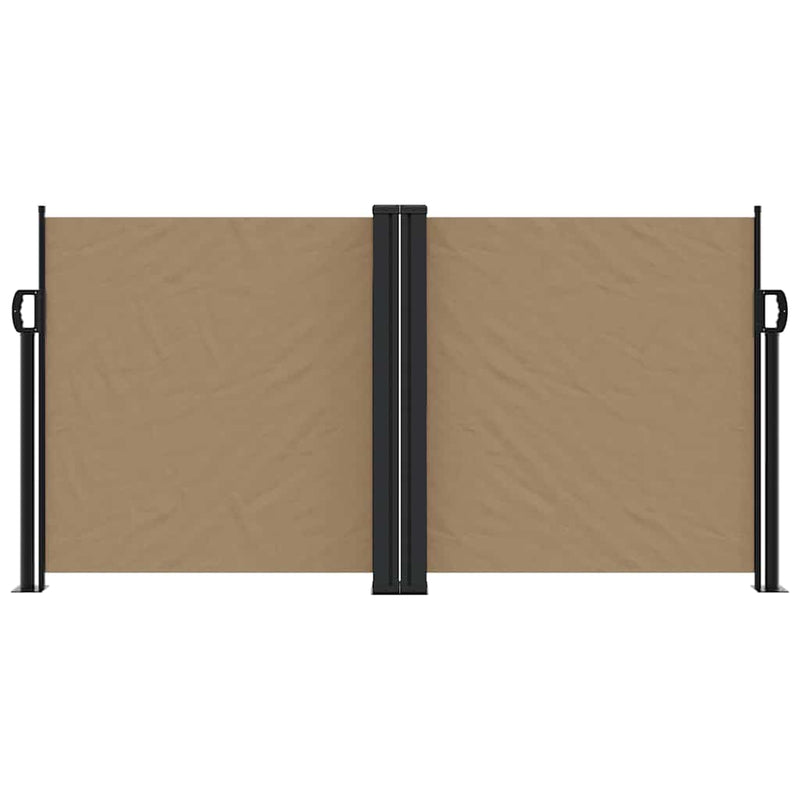 Afbeelding laden in galerijviewer, Vidaxl windscherm uittrekbaar 120x1000 cm taupe