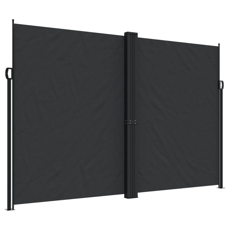 Afbeelding laden in galerijviewer, Vidaxl windscherm uittrekbaar 220x1000 cm zwart