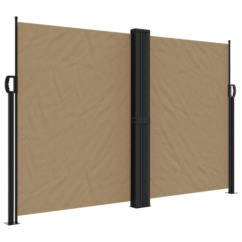 Afbeelding laden in galerijviewer, Vidaxl windscherm uittrekbaar 160x1200 cm taupe