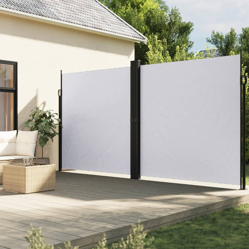 Afbeelding laden in galerijviewer, Vidaxl windscherm uittrekbaar 220x1200 cm wit