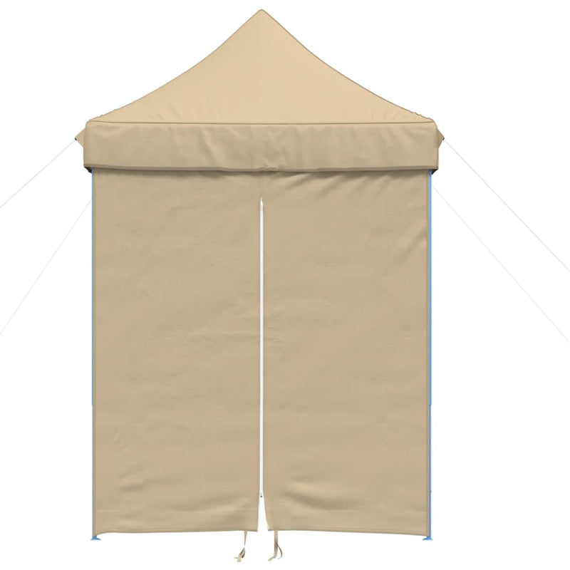 Afbeelding laden in galerijviewer, Vidaxl partytent inklapbaar pop-up met 4 zijwanden beige
